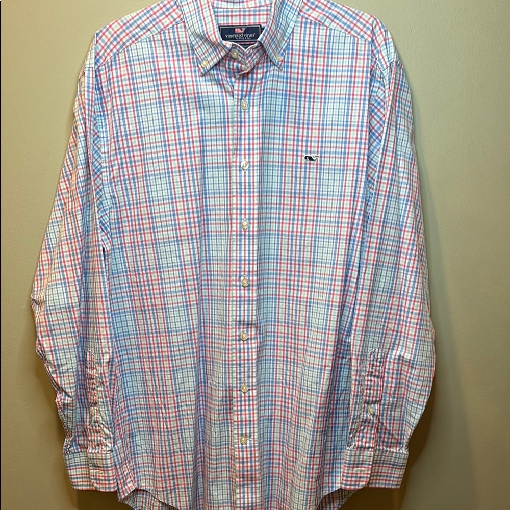 Vineyard Vines Classic Fit Whale Shirt Long Sleeve Button-Down - Medium